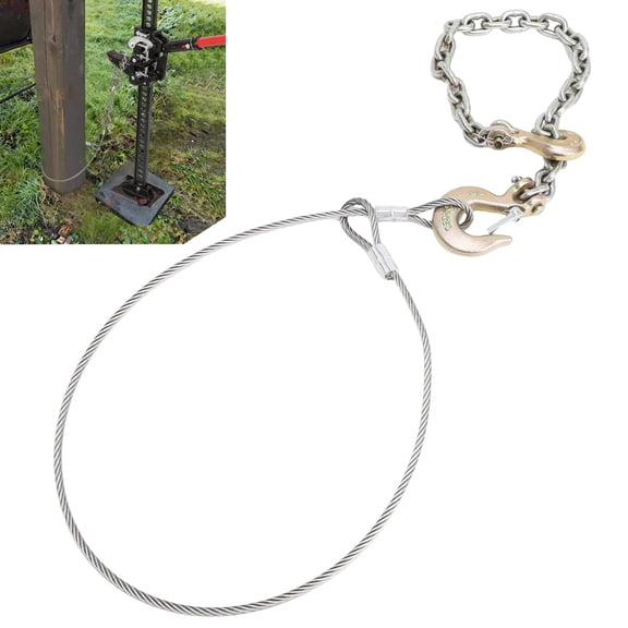 Galvanized Fence Post Puller Tool - t Post Puller & Fence Post Removal Tool, Works with Jack/Lever to Effortlessly Extract Broken/Rotted/Concrete-Set Posts for Farm & Residential Fence Repair