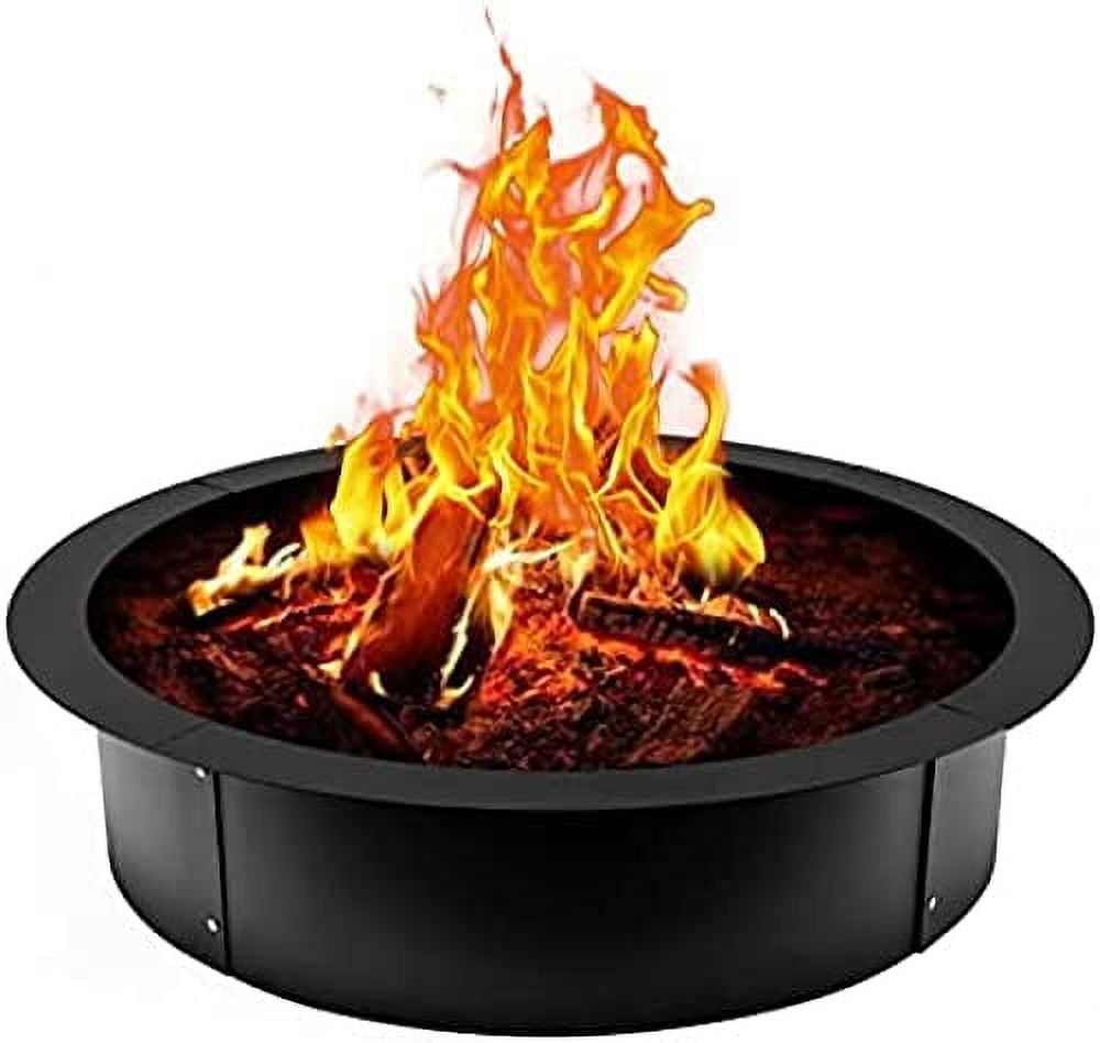 Galvanized Fire Pit Ring 3.0mm Thick Heavy Duty Solid Steel, Metal Fire