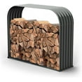 thumbnail image 1 of Galvanized Firewood Rack with Wearproof Corrugated Roof (Shed-Style Log ), Heavy Duty Outdoor Log Holder, Rust , Arch , "D x "W x "H, 1 of 6