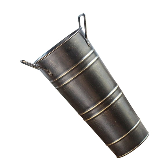 Galvanized Flower Bucket with Handle Tin Metal Vases for Flower Farmhouse Decorative Flowers Bucket Tin Flowers Holder