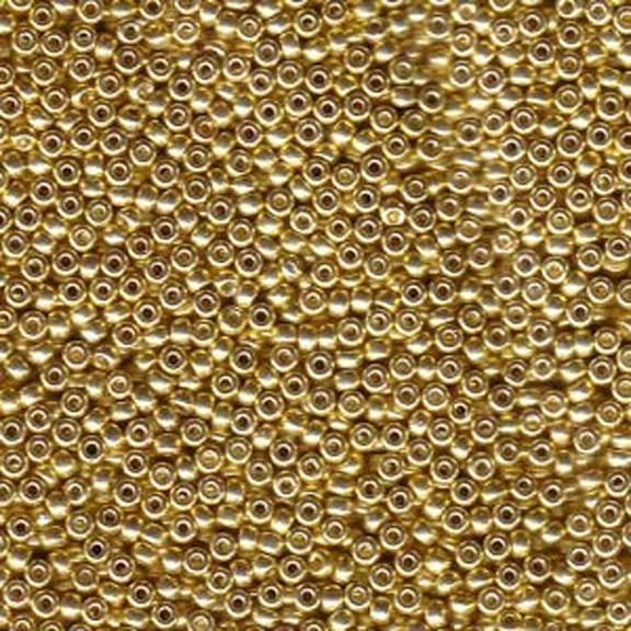 Galvanized Gold Miyuki Japanese round rocailles glass seed beads 11/0 Approximately 24 gram 5 inch tube