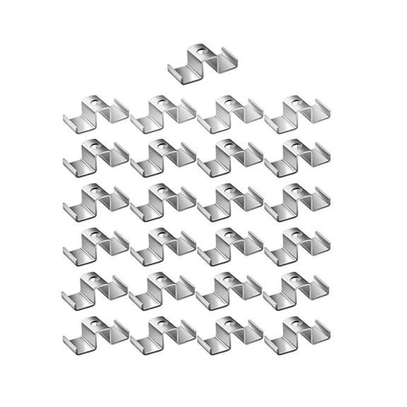 Galvanized Grate Saddle Clips Set, Industrial Floor Drain Fasteners, Heavy-Duty Grating Mounting Hardware for Drainage Systems