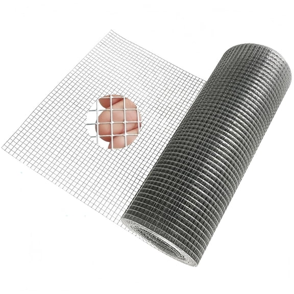 Galvanized Hardware Cloth 1/4 Inch 23 Gauge - 12" x 35ft Heavy Duty Welded Wire Mesh, Hot-Dip After Welding for Durability Chicken Fence, Garden Fencing, Rabbit Barrier, DIY Crafts