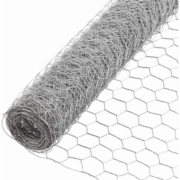 Galvanized Hexagonal Poultry Netting, 20 Gauge, 1-Inch Mesh, 3 ft x 150 ft
