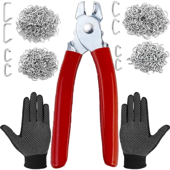 Galvanized Hog Rings Pliers Assortment Kit 480 Piece Upholstery Installation Bungee Cages