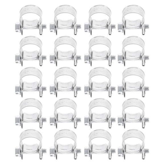 CRILSTYLEO 20Pcs Adjustable Zinc Plated Iron Hose Clamps for Water Line and Tubes