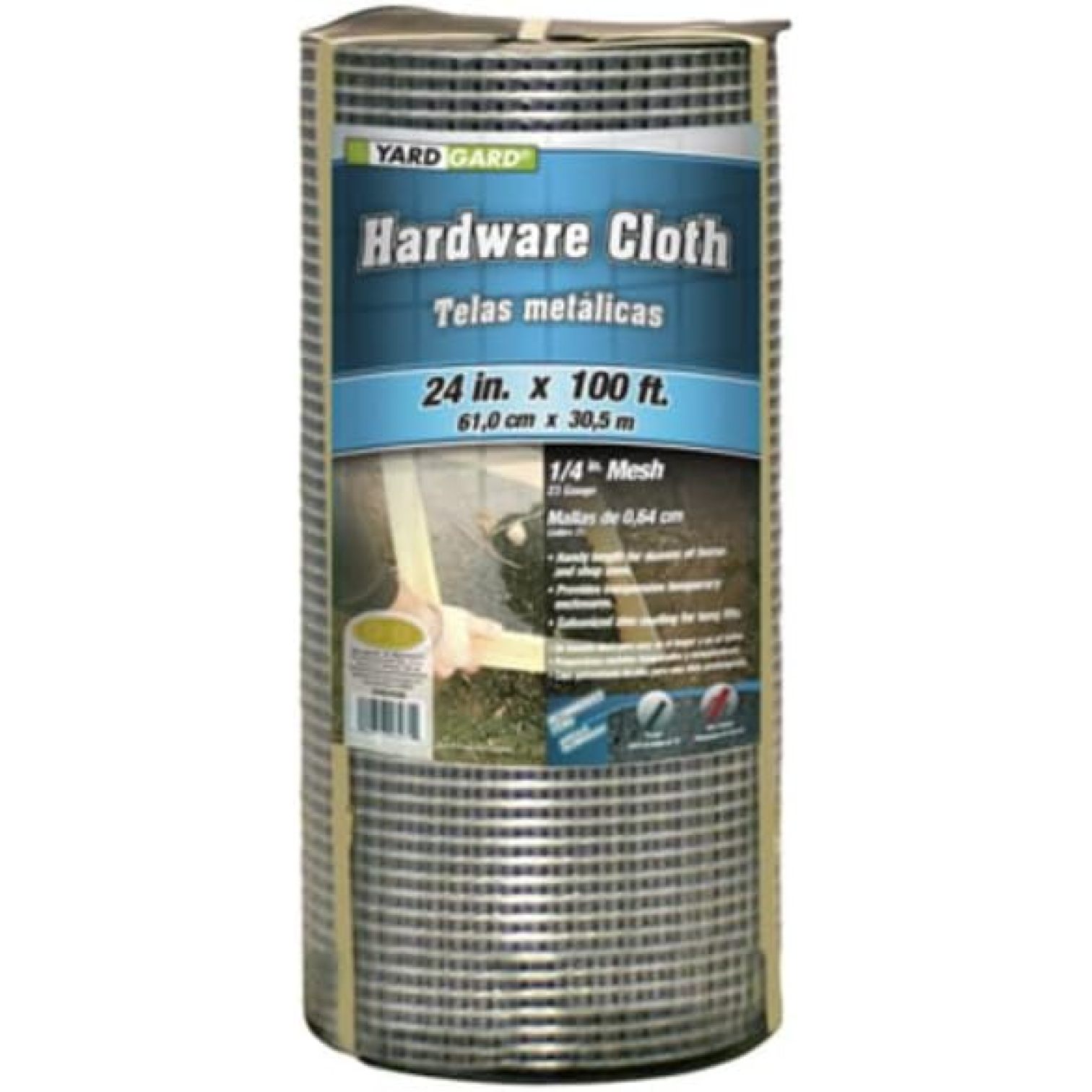 Galvanized Metal Hardware Cloth Fence, 1/4In. Mesh, 23Ga., 24In. x