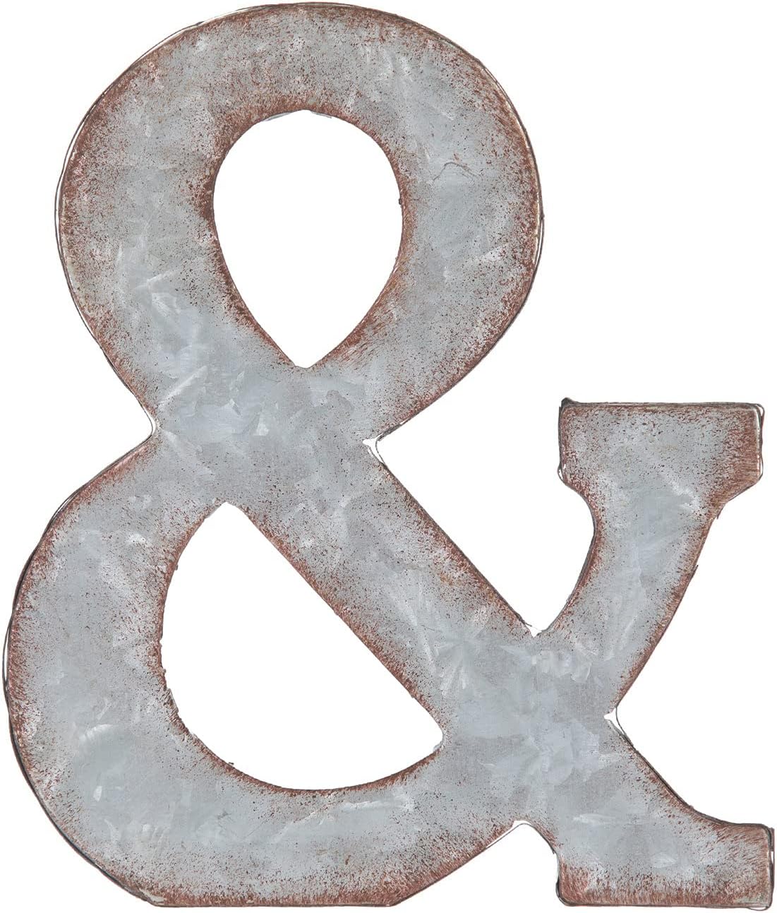 Galvanized Metal Letter Symbol Wall Decor Ampersand (&)
