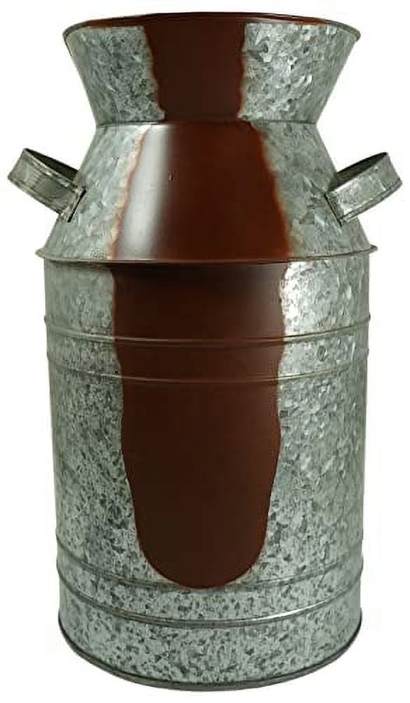 Galvanized Metal Milk Can Vase 1.5 Gallon
