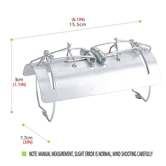 Galvanized Metal Mole Trap Tunnel with 2 Metal Clips Heavy Duty Mole Scissor Traps Fast Humane Kill for Effective Rodent Control Reusable Metal Gopher Trap for Outdoor Lawn & Garden Use