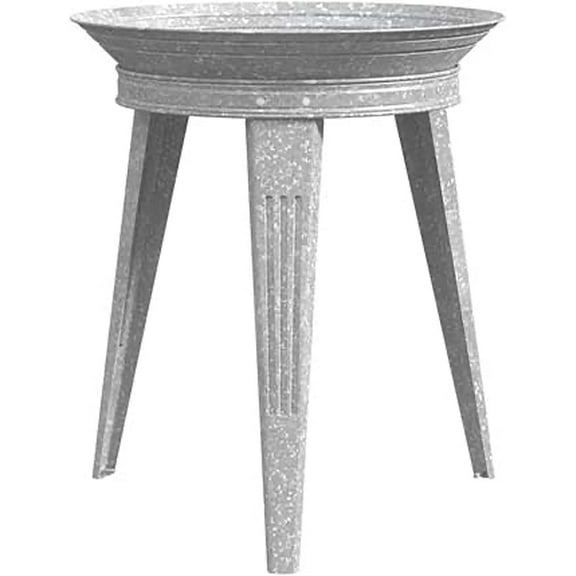 Galvanized Metal Outdoor Bird Bath,Bird Bath Bowl and Legged Bird Bath Stand for Patio and Deck, Vintage Backyard Accessories