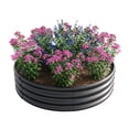 thumbnail image 1 of Galvanized Metal Planter Box, 47.24"x11.4" Tall Round Outdoor Raised Garden Bed, Black Backyard Patio Planter Raised Beds for Flower, Herbs, Fruits, 1 of 7