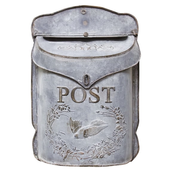 Galvanized Metal Post Box