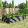 thumbnail image 1 of Galvanized Metal Raised Garden Bed, 4x2x1Ft Rectangle Outdoor Planter Box, Multi-Purpose Backyard Patio Planter Raised Bed, 1 of 8