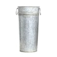 thumbnail image 1 of Galvanized Metal Standing Umbrella Holder Rack for Canes Walking Sticks Farmhouse French Style Vase Bucket with Sturdy Handles Silver Finish, 1 of 8