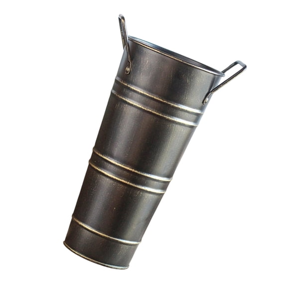 Galvanized Metal Vase for Flower Farmhouse Decorative Flower Bucket Rustics Tin Flowers Holder for Cut Plant Home Decors