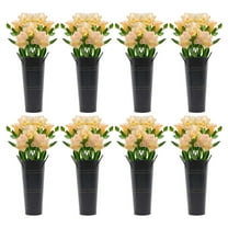 8PCS Metal Flower Vases  Cylindrical Galvanized Flower Bucket Vases With Practical Handles For Bouquet