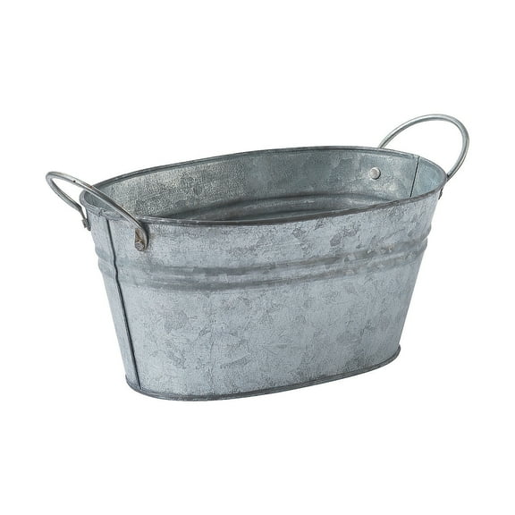 Galvanized Oval Bucket - Party Supplies - 1 Piece
