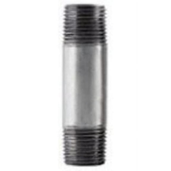Galvanized Pipe Fitting, Nipple, 1/2 X 8", B & K, 563-080HN