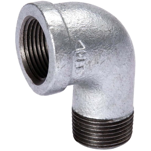 Galvanized Pipe Fitting, Street Elbow, 90 Degree, 1/2", B & K, 510-303HN