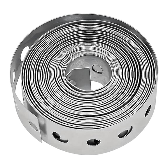 Galvanized Pipe Strap Flexible Metal Hanger with Holes Rust Resistant Material Suited for Plumbers and DIY Installers