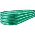 thumbnail image 1 of Galvanized Planter Raised Beds, 6×3×1ft Galvanized Water Trough, Keyhole Raised Garden Bed Metal Galvanized,green, 1 of 11