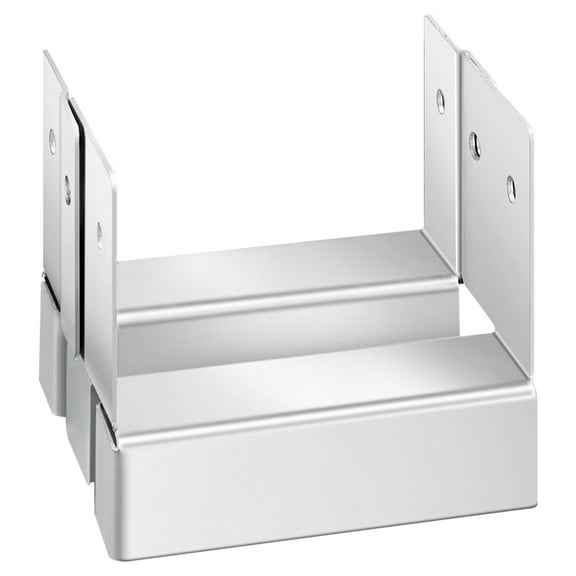 1-Pack 4x4 Post Base Bracket for Concrete, 3.53" x 3.56" Inner Size, Heavy-Duty Post Anchor for Wood Deck Fence Gate Installation