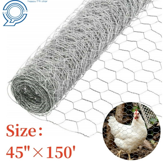 Galvanized Poultry Net - Metal Fencing / Chicken Wire 2" Holes 48" 150'
