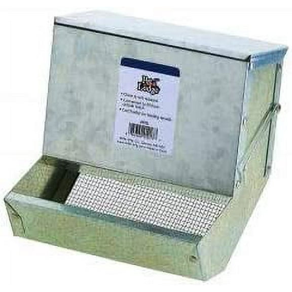 Galvanized Rabbit Feeder 7" with Sifter Bottom