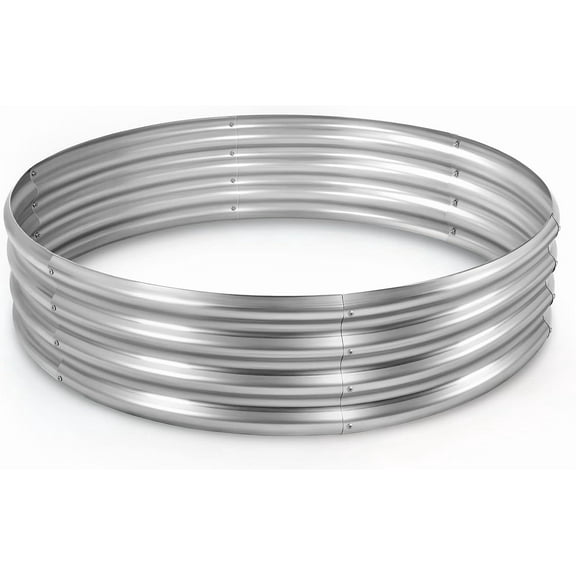 Galvanized Raised Garden Bed 2Pcs, Planter Raised Garden Beds Outdoor, Round Clearance Raised Garden Beds for Gardening Vegetables……