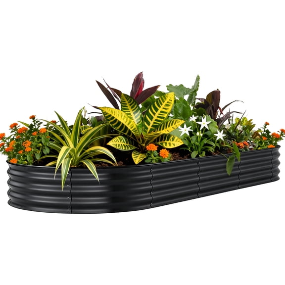 Galvanized Raised Garden Bed, 6x3x1ft Planter Box for Vegetables Flowers Herbs, Rust Resistant Steel, Easy Assembly, Open Base, Rubber Edge Trim for Safety, Grey