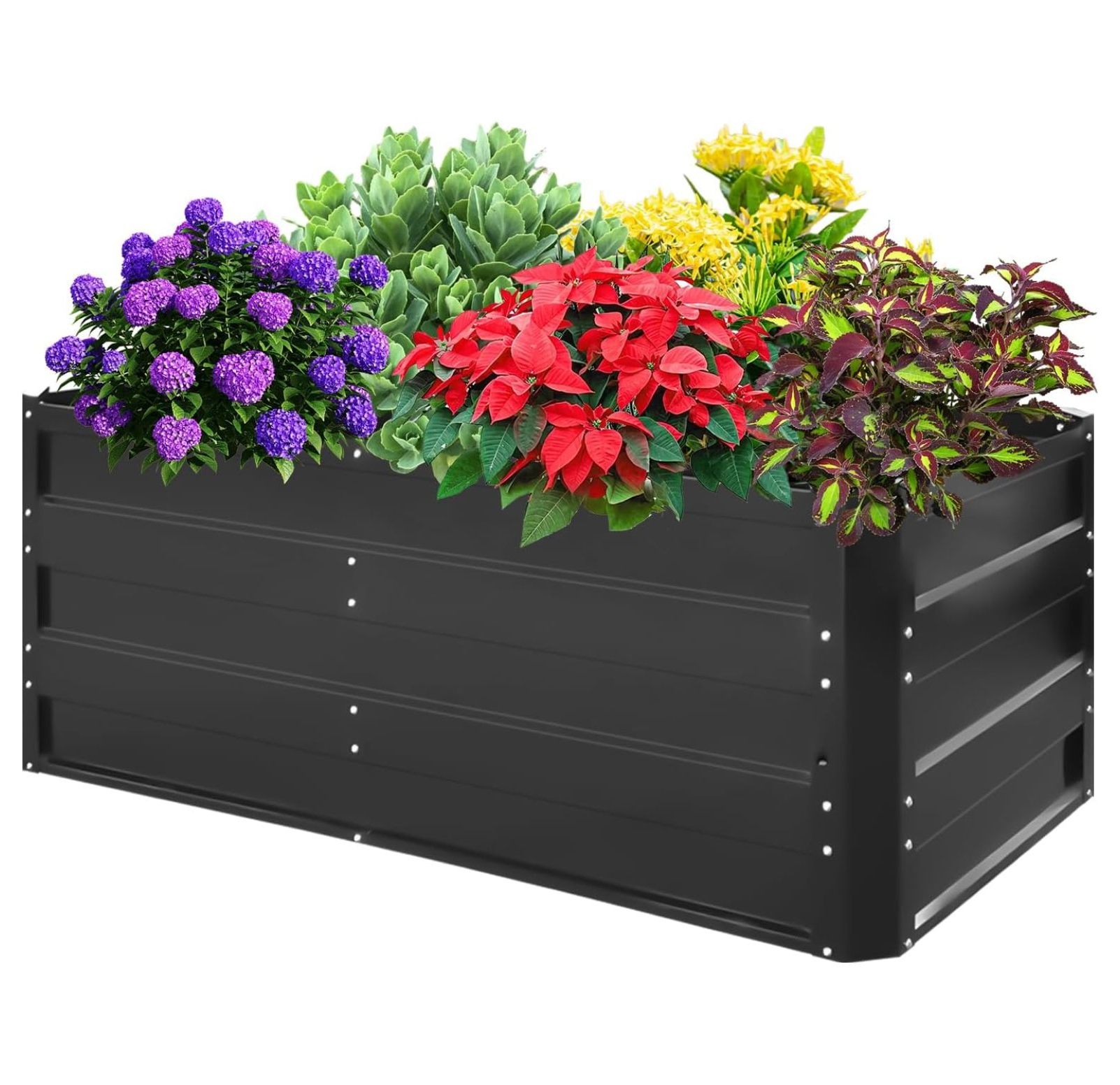 Galvanized Raised Garden Bed 6x3x2 Ft Outdoor Garden Planter Boxes