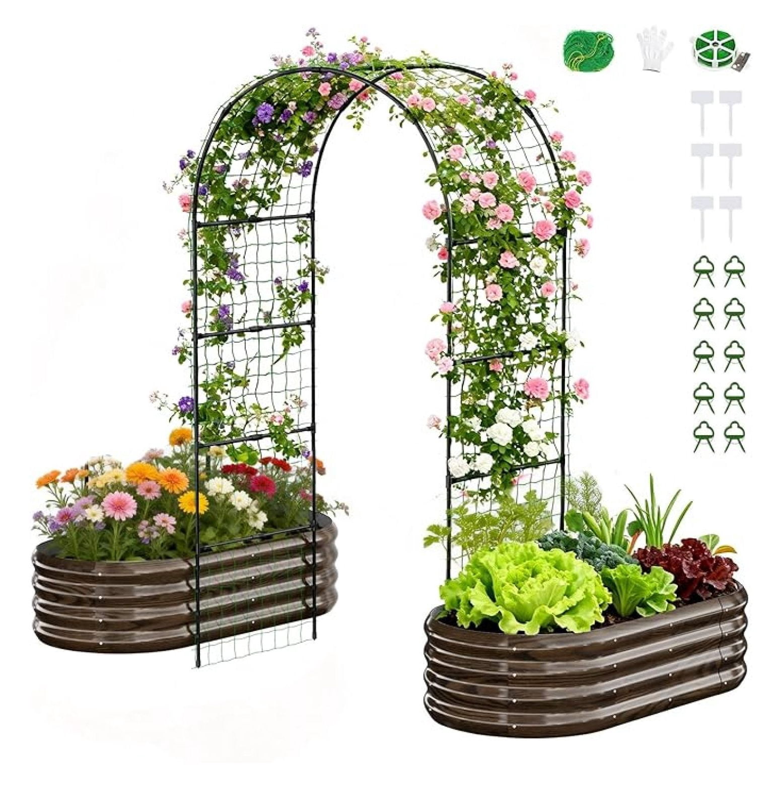 Galvanized Raised Garden Bed with 87