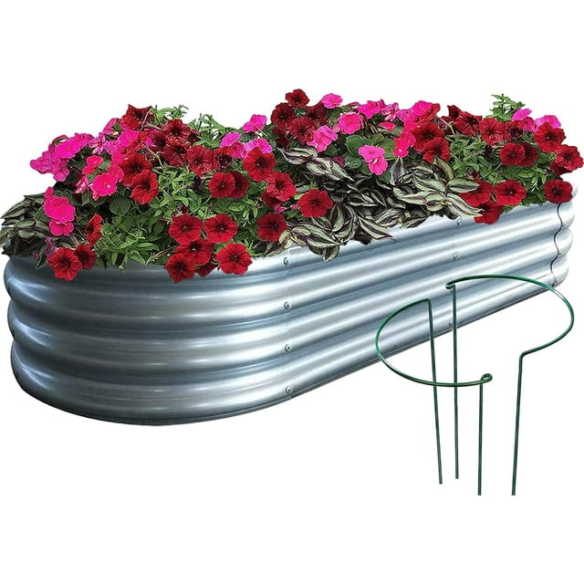 Galvanized Raised Garden Bed, Raised Garden Boxes, 2 Pcs 6×3×1ft