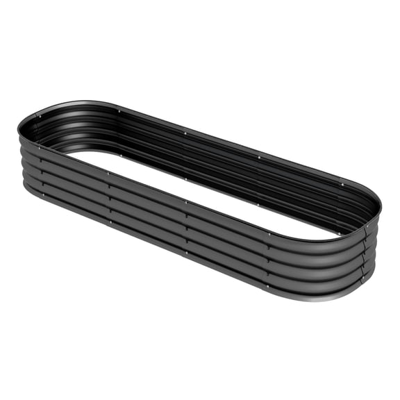 Galvanized Raised Garden Bed Kit 6.4x2x1ft, Metal Planter Box