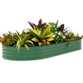 thumbnail image 1 of Galvanized Raised Garden Bed Outdoor – 10x4x1.5ft Rust-Resistant Metal Planter Box, Easy Assembly, Large Modular Raised Bed with Anti-Cut Strips for Vegetables, Flowers & Herbs – Green, 1 of 8