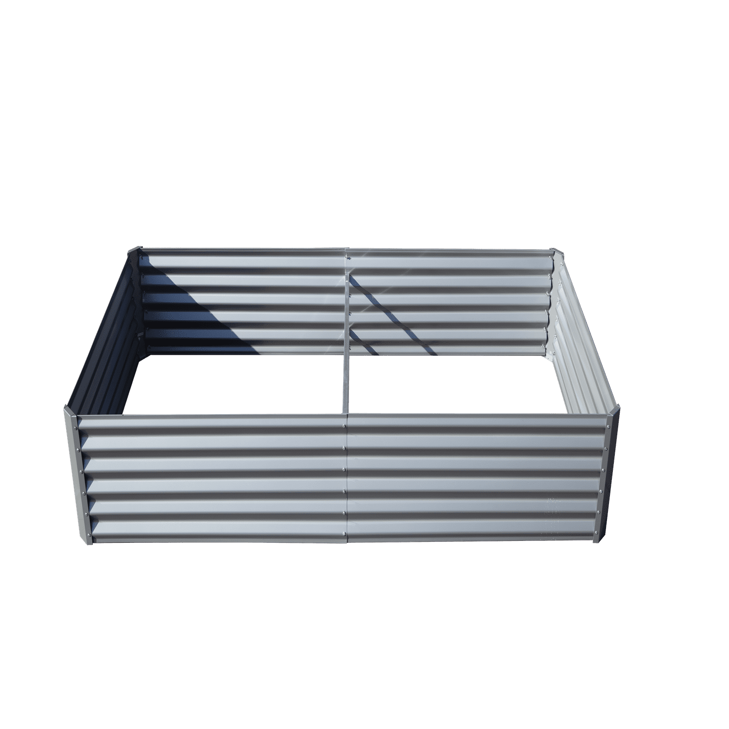 Galvanized Raised Garden Bed, Outdoor Planter Garden Boxes Large Metal Planter Box for Gardening Vegetables Fruits Flowers, Silver 8x4x1.5Ft