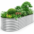 thumbnail image 1 of Galvanized Raised Garden Beds Outdoor 1 Pack 8×4×2ft UNTIMATY Metal Raised Garden Bed for Gardening Gifts, Galvanized Steel Planter Box for Vegetables, Silver, 1 of 7