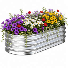 Galvanized Raised Garden Beds Outdoor 4×2×1ft UNTIMATY Metal Raised Garden Bed for Gardening Gifts, Galvanized Steel Planter Box for Vegetables, Silver