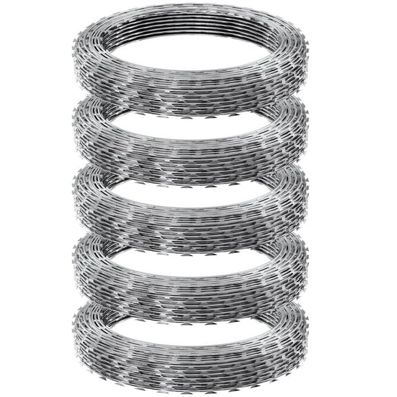 Galvanized Razor Wire Fence 5 Rolls 246 Feet Garden Security Barrier