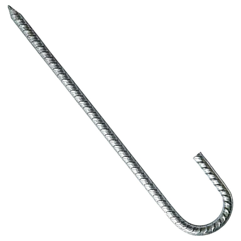 Galvanized Rebar Stakes J Hook: Heavy Duty Metal Stake with