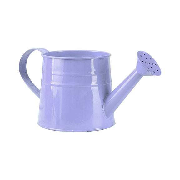 Galvanized Shower Bucket Tinplate Watering Kettle Small Flower Pot Flower Pot, 24.5 cmx11.5 cm, Purple
