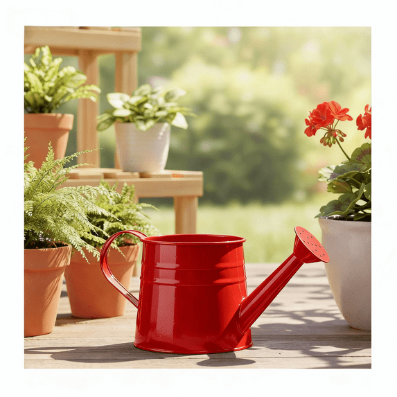 Galvanized Shower Bucket Watering Kettle for Indoor Use Decorative Flower Pot and Balcony Garden Accessory