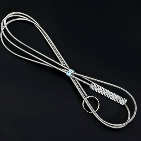 Galvanized Spring Tube Refrigerator Drain Unclogger | Flexible Metal Cleaning Tool for Clogged Drain Holes | Prevents Water Accumulation & Freezing | 1-Piece White