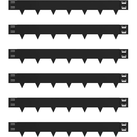 Galvanized Stee 5 Inch Depth Landscape Lawn Edging 40 Inch Strips Steel Edging,6-Pack Black Bendable Metal Landscape Edging,Metal Edging for Landscaping (20FT Total Length)