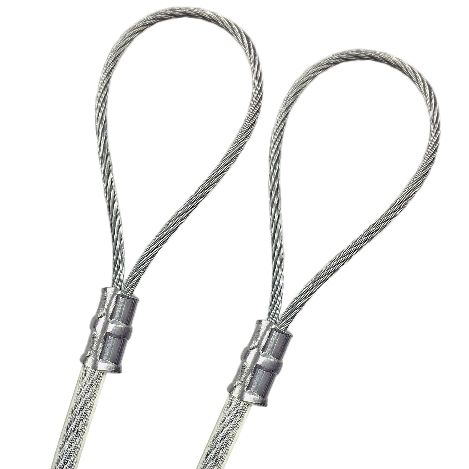 Galvanized Steel 1/8” Vinyl Coated Wire Rope 7X7 Strand 1/16” , Double  Loops Aluminum Sleeves One Hook/Eye Turnbuckles, MADE TO ORDER Clothesline  Safety Braided Cable (130 Feet, Clear) 