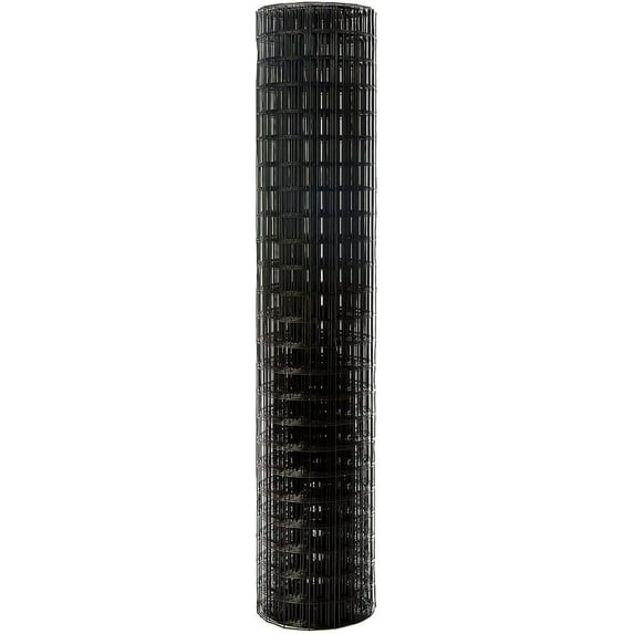 Galvanized Steel Black PVC Coated Welded Wire 3'' x 3'' - Fence Roll (4' x 100')