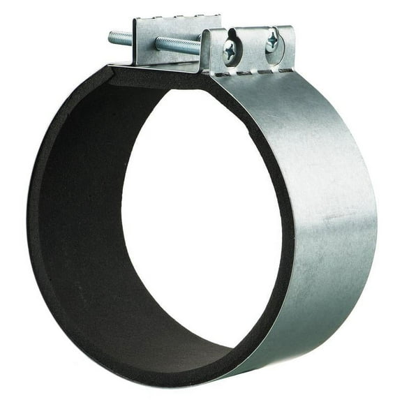 Galvanized Steel Clamp with Rubber Seal 4" Duct (2-Pack)