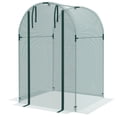 thumbnail image 1 of Galvanized Steel Crop Cage, Plant Protection Tent with Zippered Door, 4' x 4', Green, 1 of 6