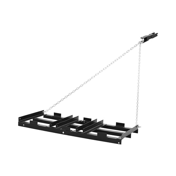 Galvanized Steel Drag Harrow 48 x 20 in Tow-Behind Driveway Grader Adjustable Width 50 lbs Load Capacity Heavy Duty Lawn Leveling Rake for ATVs UTVs Tractors